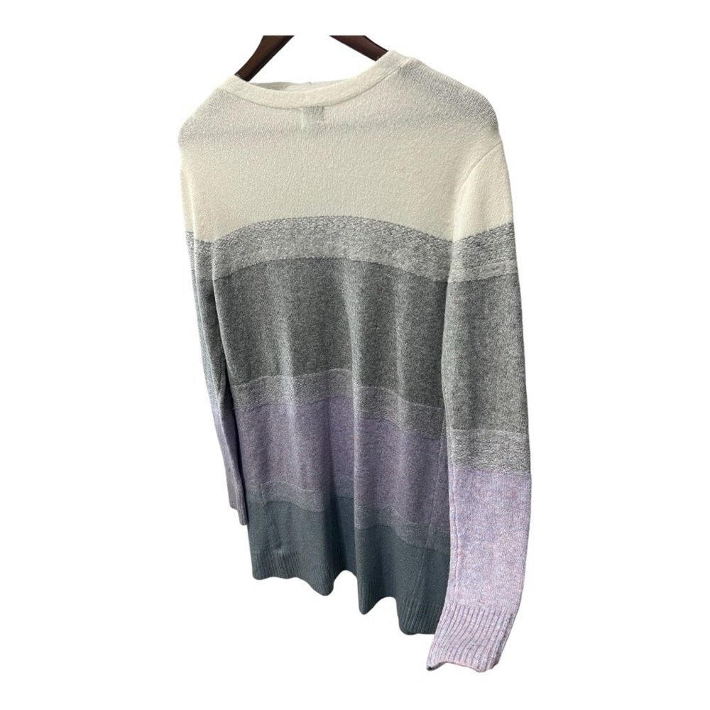 A New Day Soft Striped Color Block Long Cardigan … - image 4